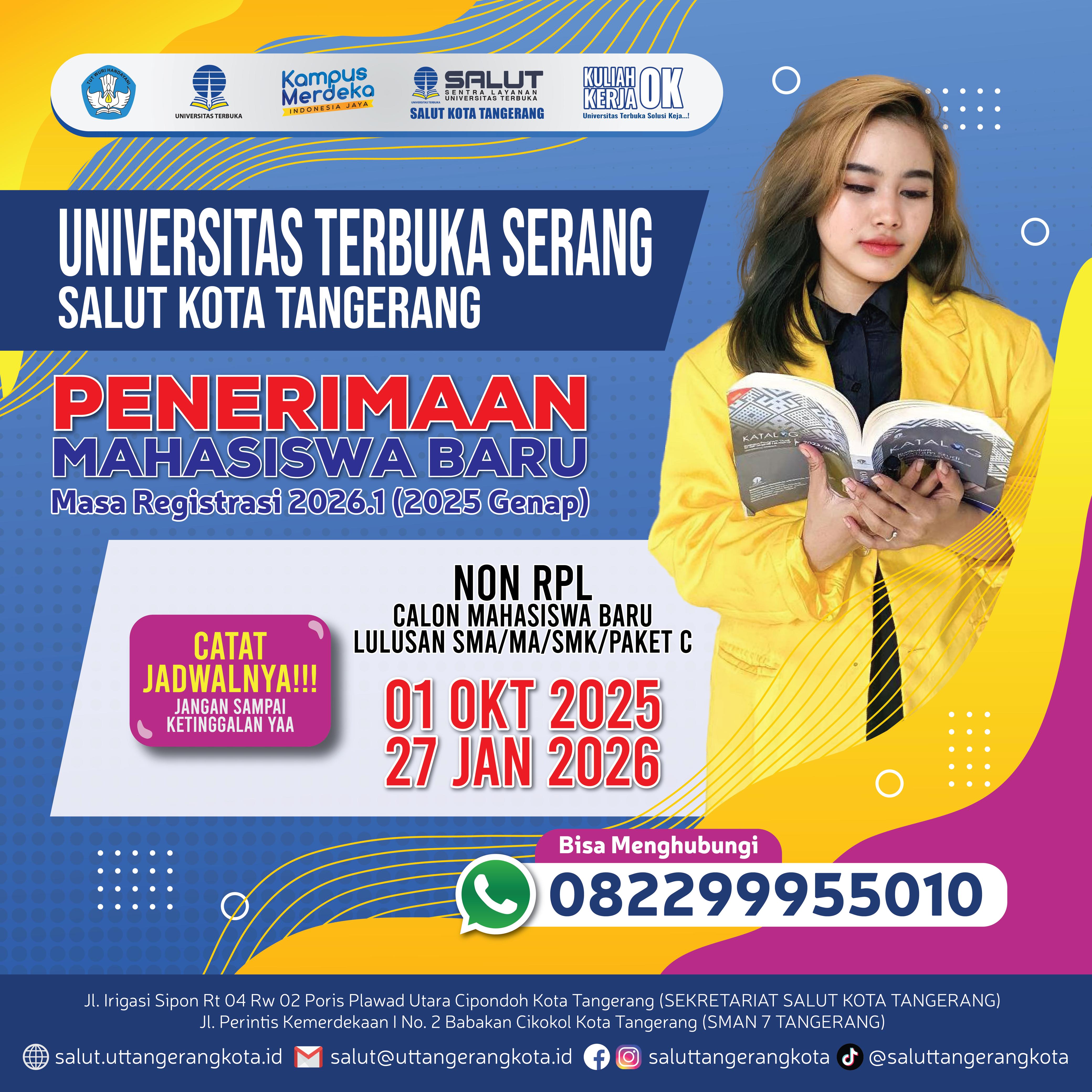 Penerimaan Mahasiswa Baru Masa Registrasi 2025 Genap RPL/non RPL untuk SMA Sederajat