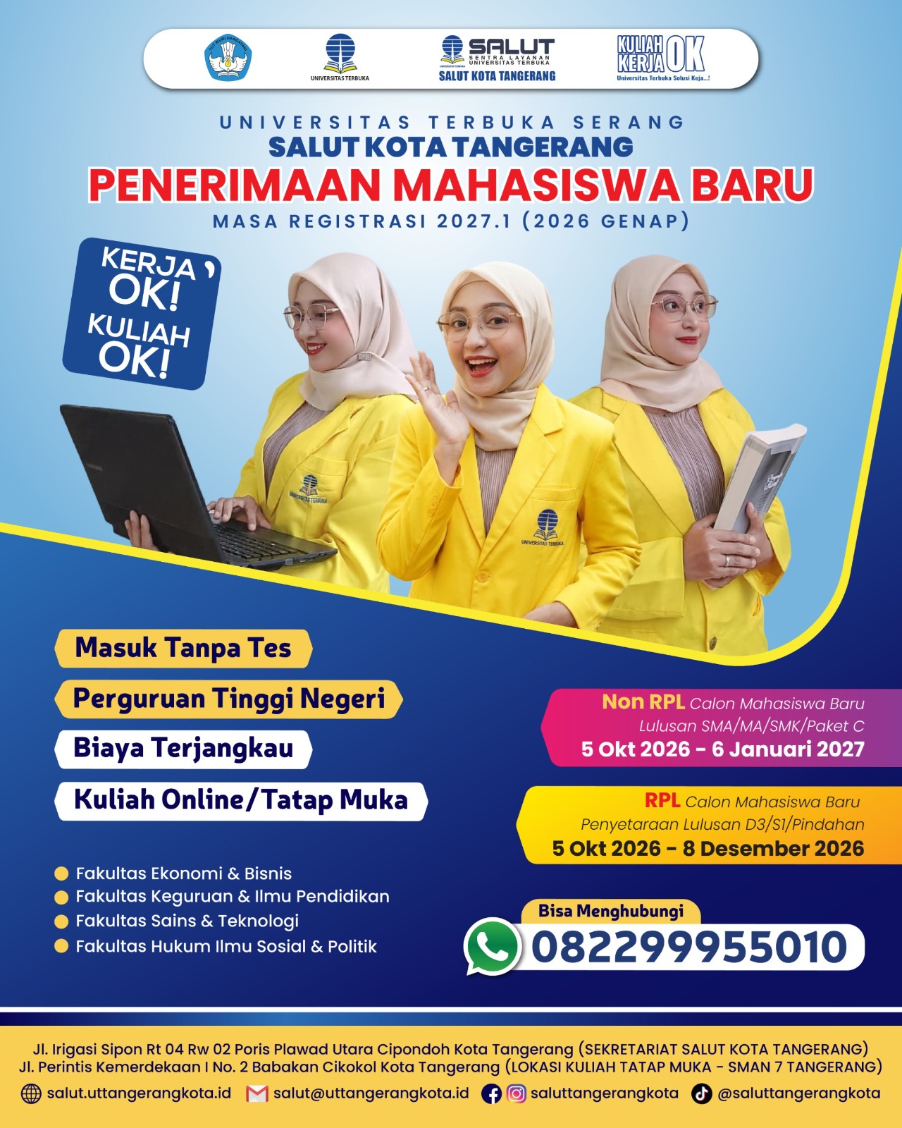 Pendaftaran mahasiswa baru masa registrasi 2026.2